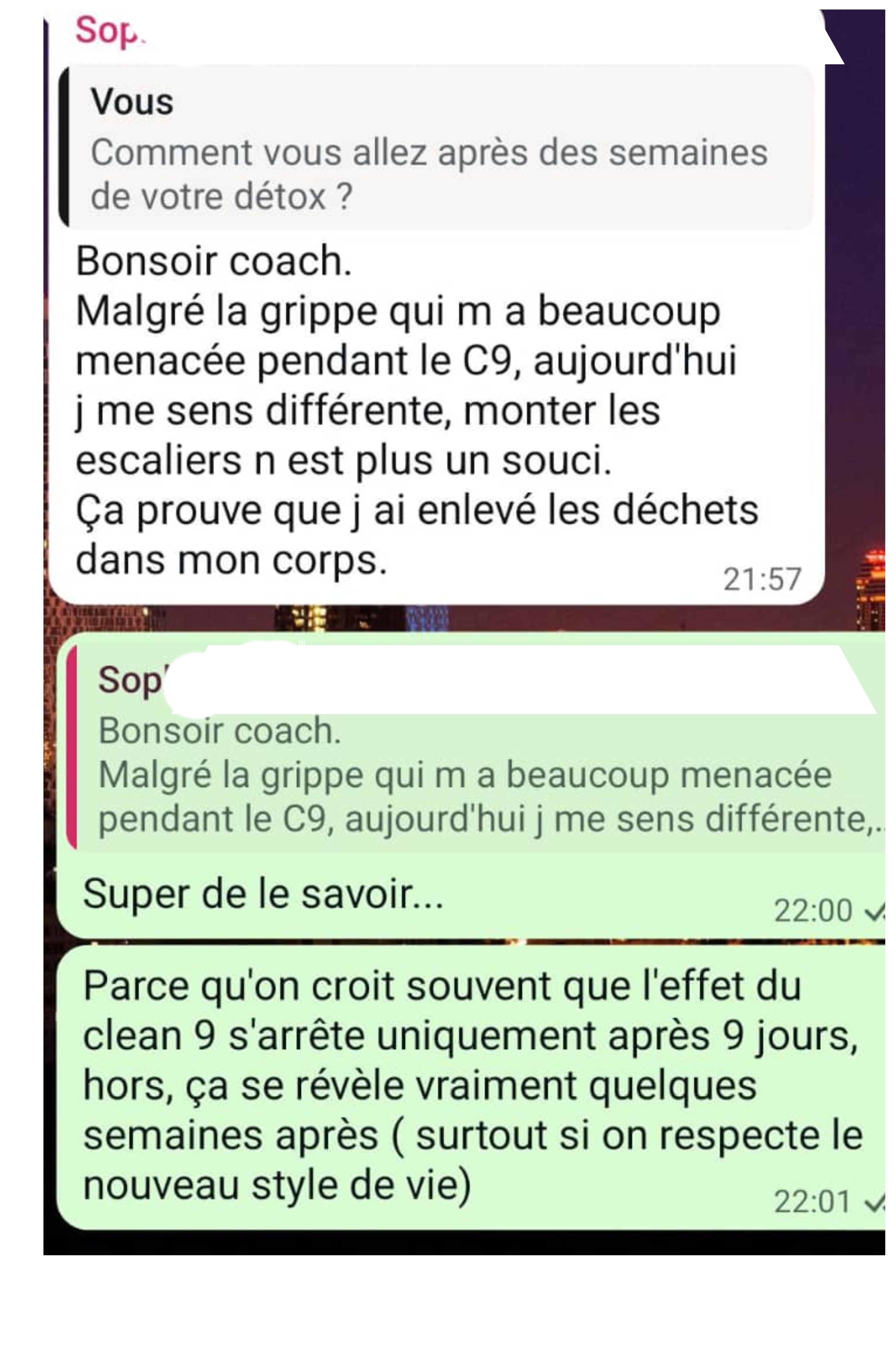 Témoignage client WhatsApp 2